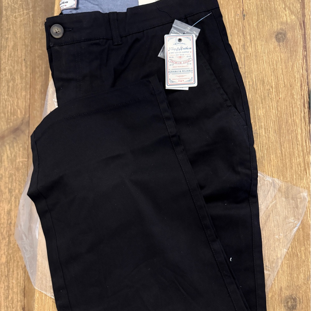 Flag & Anthem Men's Black Chinos